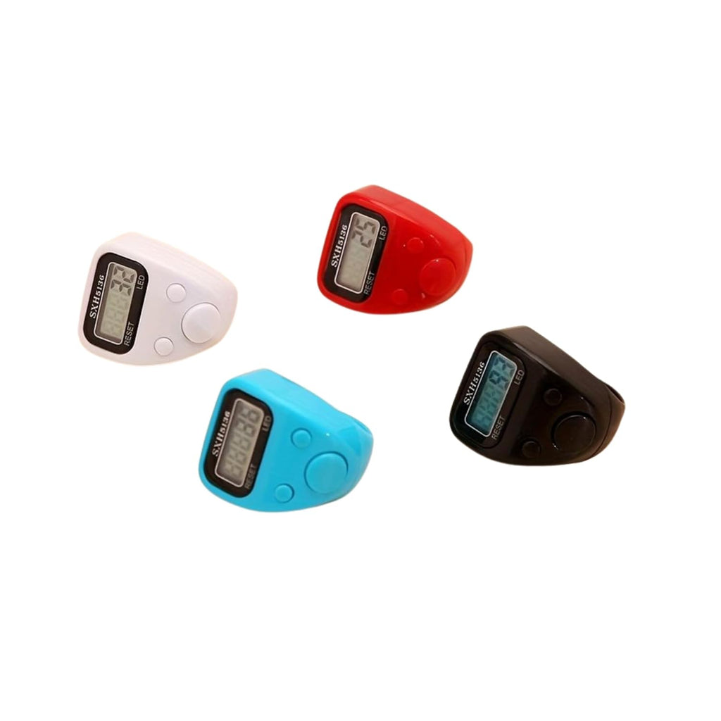Digital Finger Ring Tally Counter – Electronic Hand Counter for Mantra Jap, Cricket Umpire, Vehicles, Visitors & Counting | 5-Digit LED Display | Portable Multi-Use Tally Machine (2 Pair)